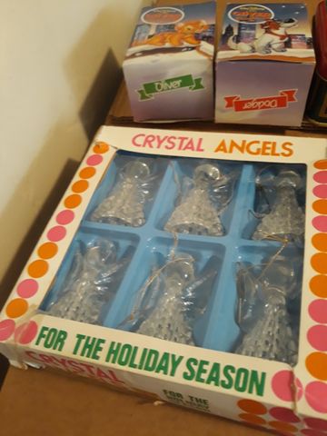 A second boxed set of Crystal Angels ornaments, labeled For the Holiday Season