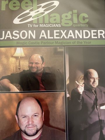 Reel Magic magazine cover featuring actor and card magic enthusiast Jason Alexander