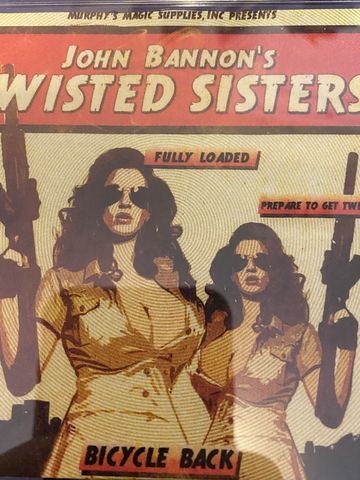 John Bannon's Twisted Sisters DVD case featuring a Bicycle playing card design